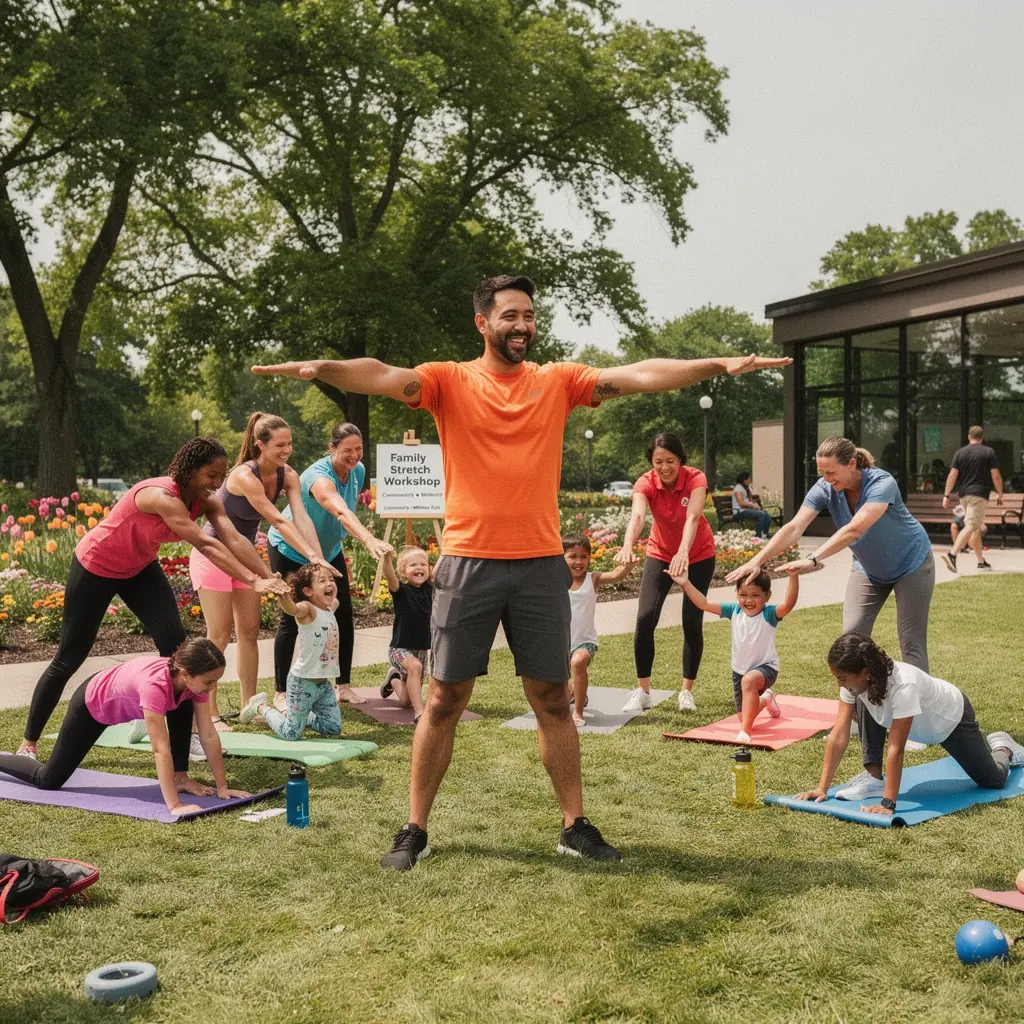 Grupo de practicantes de yoga en una clase, enfocándose en mejorar la flexibilidad.