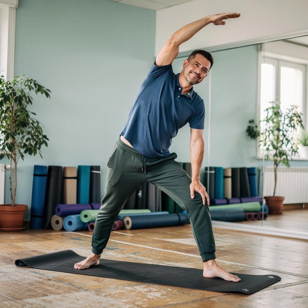 Estiramiento de espalda en pareja, fomentando la conexión y el apoyo mutuo entre los practicantes.